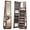 Brown, variant on Costway 360° Swivel Jewelry Armoire with Full-Length Mirror Rear Shelves Makeup Mirror