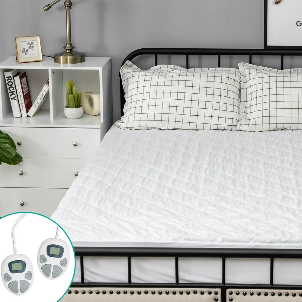 Gymax Queen Size Electric Heated Mattress Cover Pad w/ 8 Hours Auto Off