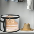 thumbnail image 4 of Mesh Hat Organizer for Storage and Travel, Stackable Hanging Hat Holder with Handles, Breathable Oxford Cloth Cap Organizer for Closet Shelf Door Mount, 4 of 6