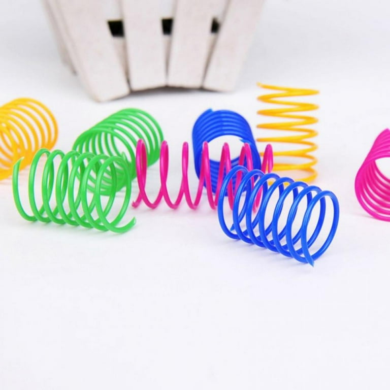 Ethical pet wide durable heavy gauge plastic colorful springs hotsell cat toy