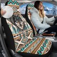 thumbnail image 2 of Uorisanigo Car Seat Covers, Universal 2 Piece Dreamcatcher Wolf Aztec High Back Front Car Seat Protectors for Cars, Soft Flurry Automotive Seats Covers for Most Vehicles SUV Pick-up Truck, 2 of 7