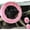 Pink, variant on 3-Piece Fluffy Plush Car Steering Wheel Cover Set Soft Wool Winter Warm Non-Slip Auto Interior Accessories Pink