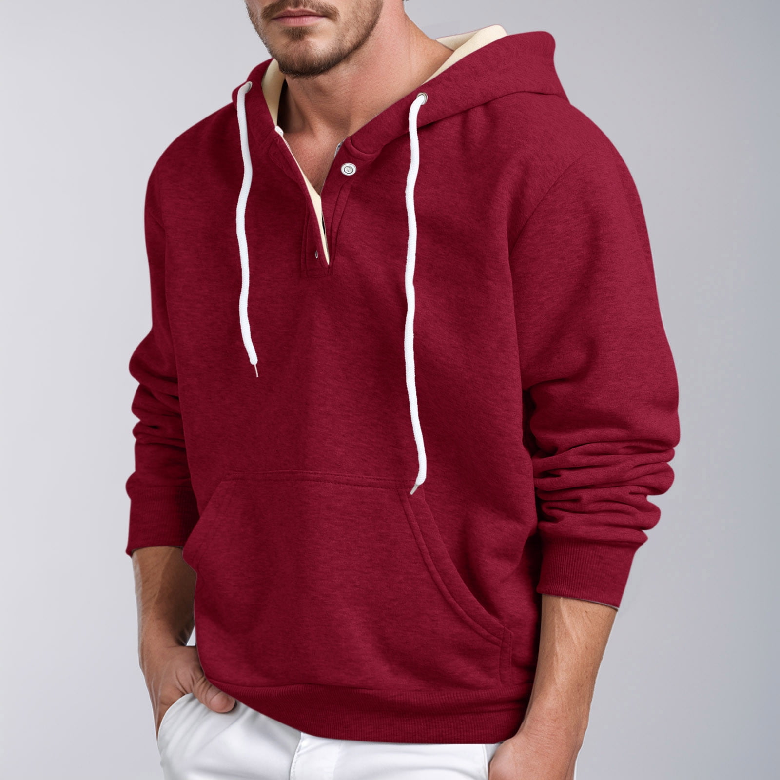 BoTT】2 TONE PULLOVER HOODIE / RED Two Tone Pullover Hoodies BoTT】2 TONE PULLOVER HOODIE / RED Two Tone Pullover Hoodies