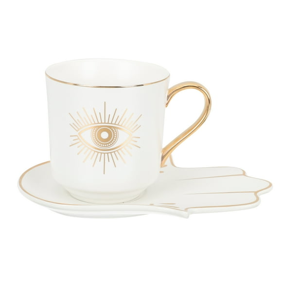 ColoMX 1 juego de taza de té de té de la tarde de copa de cerámica de cerámica de café para servir taza