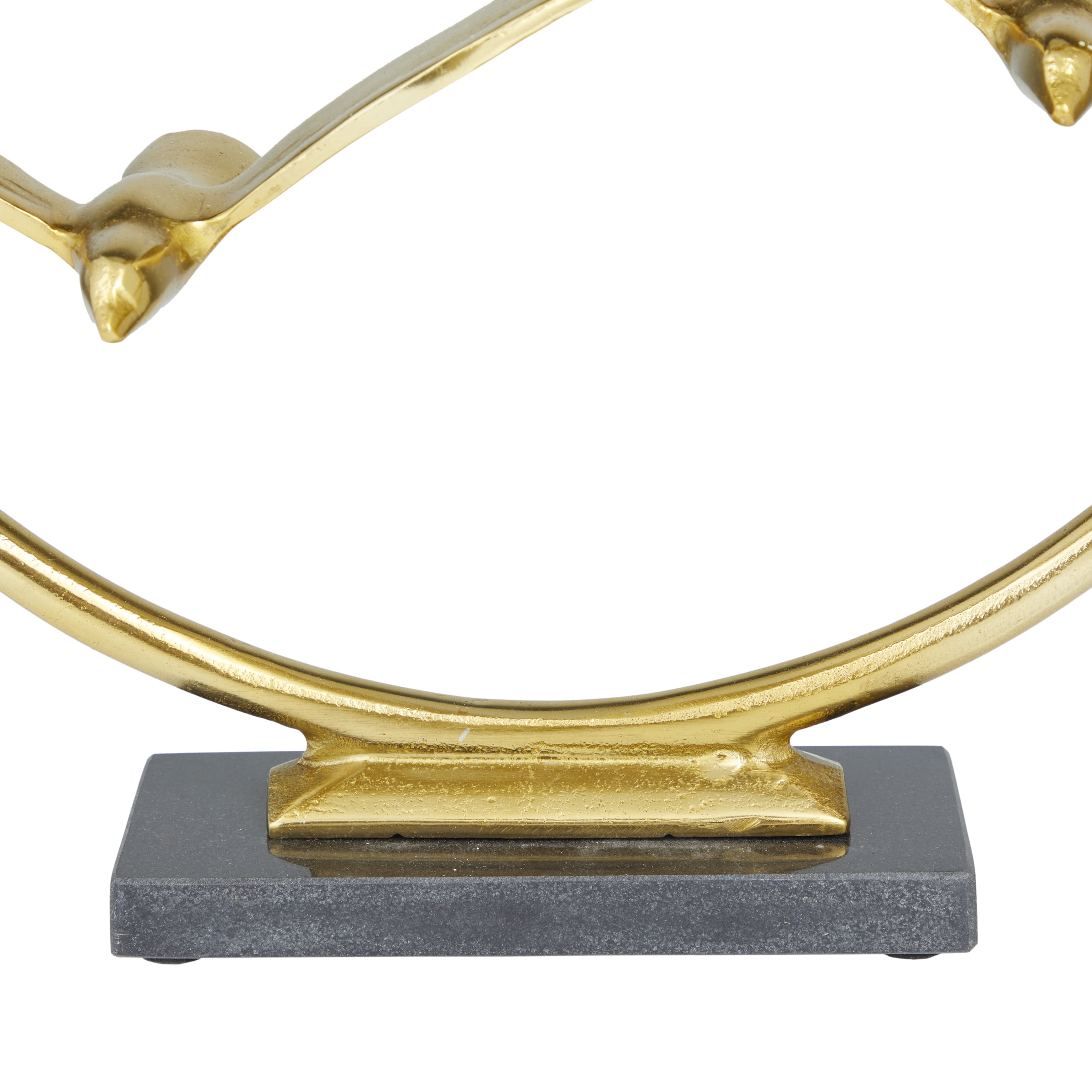 18" x 17" Gold Aluminum Bird Sculpture, by DecMode