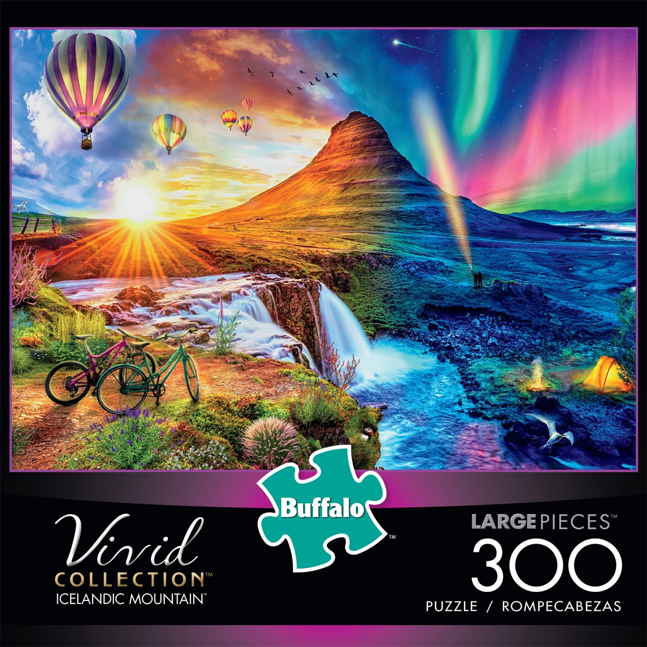 Icelandic Mountain 300 Large Piece Jigsaw Puzzle Ship for sale online Buffalo Games