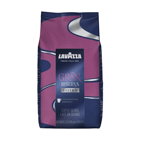 Lavazza Gran Riserva Filtro Whole Bean Coffee, 100% Arabica, 2.2 lb Bag (Pack of 1)