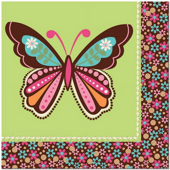 Hippie Chick Butterfly Small Napkins (16ct)