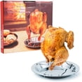 thumbnail image 2 of MesaSe 1pc Stainless Steel Roasted Chicken Rack - Vertical Beer Can Chicken Holder with Detachable Tray for Grilling and Baking - For Outdoor Cooking Enthusiasts - Perfect Gift for BBQ Lo, 2 of 7