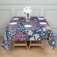 thumbnail image 3 of Pioneer Flower Floral Print Pattern Square Tablecloth,Waterproof Square Table Cover,Wipeable Spillproof Washable Table Cover for Home Kitchen Party Decor 42"X42"(107x107cm), 3 of 6
