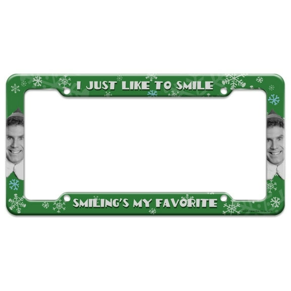 Elf Movie I Just Like to Smile License Plate Tag Frame