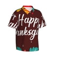 thumbnail image 2 of Daiia Happy Thanksgiving Hawaiian Shirt for Men Gentle Cotton Regular Short Sleeve Casual-3X-Large, 2 of 9