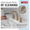 thumbnail image 2 of Delta Arvo Brushed Gold Bathroom Faucet with Sprayer, 8 Inch 3 Hole Widespread Bathroom Sink Faucet with Pull Out Sprayer, Push-Pop Drain, Champagne Bronze, 2 of 8