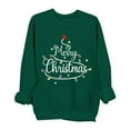 thumbnail image 2 of Women's Crewneck Sweatshirt Holiday, Vacation Graphic Tees Tops Fall Fashion Long Sleeve Pullover Green-1 XS, 2 of 6