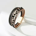 thumbnail image 4 of SUSHANG Irregular Magnetic Clasp Bracelet Women Leather Cuff Bracelet Set Multilayer Wrap Bracelet Irregular Gravel Bracelet Clasp Bracelet, 4 of 5