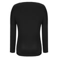 thumbnail image 4 of TFEOQRY Women's Off Shoulder Top Long Sleeve Heart Print Casual Shirt Party Night Out Fashion Pullover Black, 4 of 5