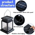 thumbnail image 3 of HAOAN Outdoor Solar Lights Hanging Lantern, Dusk to Dawn Solar Garden Lights for Patio Landscape Courtyard, Warm White, 2 Pack, Blue, 3 of 6