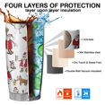 thumbnail image 7 of 20oz Tumblers White Christmas Santa and Character Pattern Stainless Steel Vacuum Insulated Double Wall Travel Tumbler Cups Mug with Lid and Straw,Cleaning Brush for Cold & Hot Drinks, 7 of 7