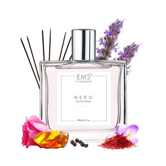 EM5 Nero Eau De Parfum For Men & Women 50ml, 1.7 Fl.oz. | Strong & Long Lasting Fragrance - Unisex Perfume | Luxury Gift For Him Or Her - With Spicy, Rose & Woody Notes
