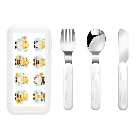 

Matuu Gnomes Honey Bee for Stainless Steel Kids Cutlery and Toddler Flatware Kids Utensil Set includes Knives Forks Spoons Ideal for Home and Preschools