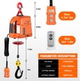 thumbnail image 2 of Polipasto eléctrico SpprVine 500 kg 110 V con control remoto con cable e inalámbrico, 2 of 8