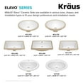 thumbnail image 2 of Kraus Kct-100 Elavo 20-1/2" Oval Vitreous China Drop In Bathroom Sink - White, 2 of 7