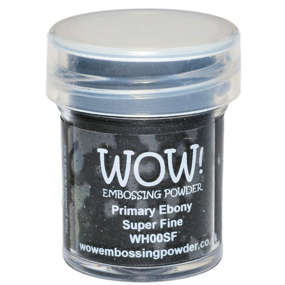 Wow! Embossing Poudre Super Fine 15ml-Ébène Primaire