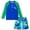 Navy Blue, variant on 2 Piece Boys Swimsuit Set Kids Zipper Long Sleeve Rash Guard with Swim Trunks Bathing Suit Swimwear for Boys 7-12T