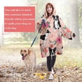 thumbnail image 4 of Wearable Oversized Blanket,Boston Terrier Dog and Flower Florals Wearable Blanket Hoodie for Adults,Cozy Hooded Blankets with Super Pockets,Super Warm Fuzzy Pullover for Women & Men, 4 of 6