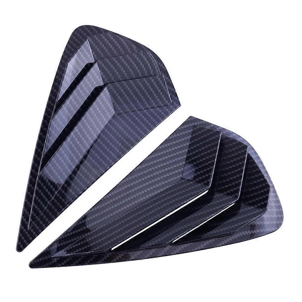 1 Pair Car Rear Left Right Side Window Vent Scoop Louver Cover Fit For Kia K3 Forte Carbon Fiber Texture