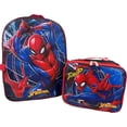 thumbnail image 3 of Ruz Spiderman Boy's 16 Inch Backpack With Removable Matching Lunch Box Set Black-Red, 3 of 8