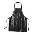 thumbnail image 4 of Tool Apron PU Leather Six Front Pocket Water Resistant Lightweight Unisex for Cafe Shop Waiter Artist, 4 of 9