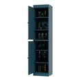 thumbnail image 2 of Palace Imports 100% Solid Wood 16.5" Kitchen Pantry Storage Cabinet with Doors and Adjustable Shelves, Teal Blue, 2 of 5