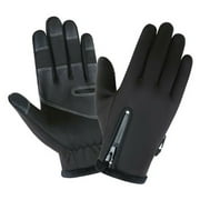 1pc Unisex Electric Heated Gloves USB Rechargeable Insulated Warm Thermal Gloves Black Strips
