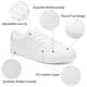 thumbnail image 2 of Zapatillas de moda Adokoo blancas de piel sintética, zapatos casuales para mujer, 2 of 6