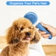 thumbnail image 5 of Cepillo para perros (azul), cepillo autolimpiante para perros y gatos, herramienta de aseo para mascotas que elimina suavemente el pelo suelto y enredado de las alfombras, utilizado para masajes y aut, 5 of 5