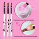 thumbnail image 4 of Pinceles De Uñas Acrílico 81014 Y 3d 3 Pzs, Color Negro con Blanco, 4 of 5