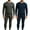 CHARCOAL/NAVY, variant on Men’s Base Layer Thermal Underwear Set Waffle Knit 2-Pack – Lightweight & Warm| S-2XL