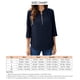 thumbnail image 5 of Women Fashion Blouse, Pure Color Comfortable Ruffle Back Lightweight Three Quarter Sleeve Tops For Club For Office For Female, 5 of 5