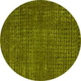 thumbnail image 1 of Ahgly Company Indoor Round Abstract Yellow Modern Area Rugs, 6' Round, 1 of 4