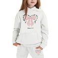 thumbnail image 4 of RTKFRFLM Girls Outfits Set Winter Fleece Hoodie And Joggers Comfy Casual Kids Clothes With Stylish Print For Toddler Teen Sweatshirt Outfit Clothing Sets,Size 2-3 Years, 4 of 4