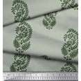 thumbnail image 2 of Soimoi Poly Georgette Fabric Leaves Block Decor Fabric Printed Yard 52 Inch Wide, 2 of 5
