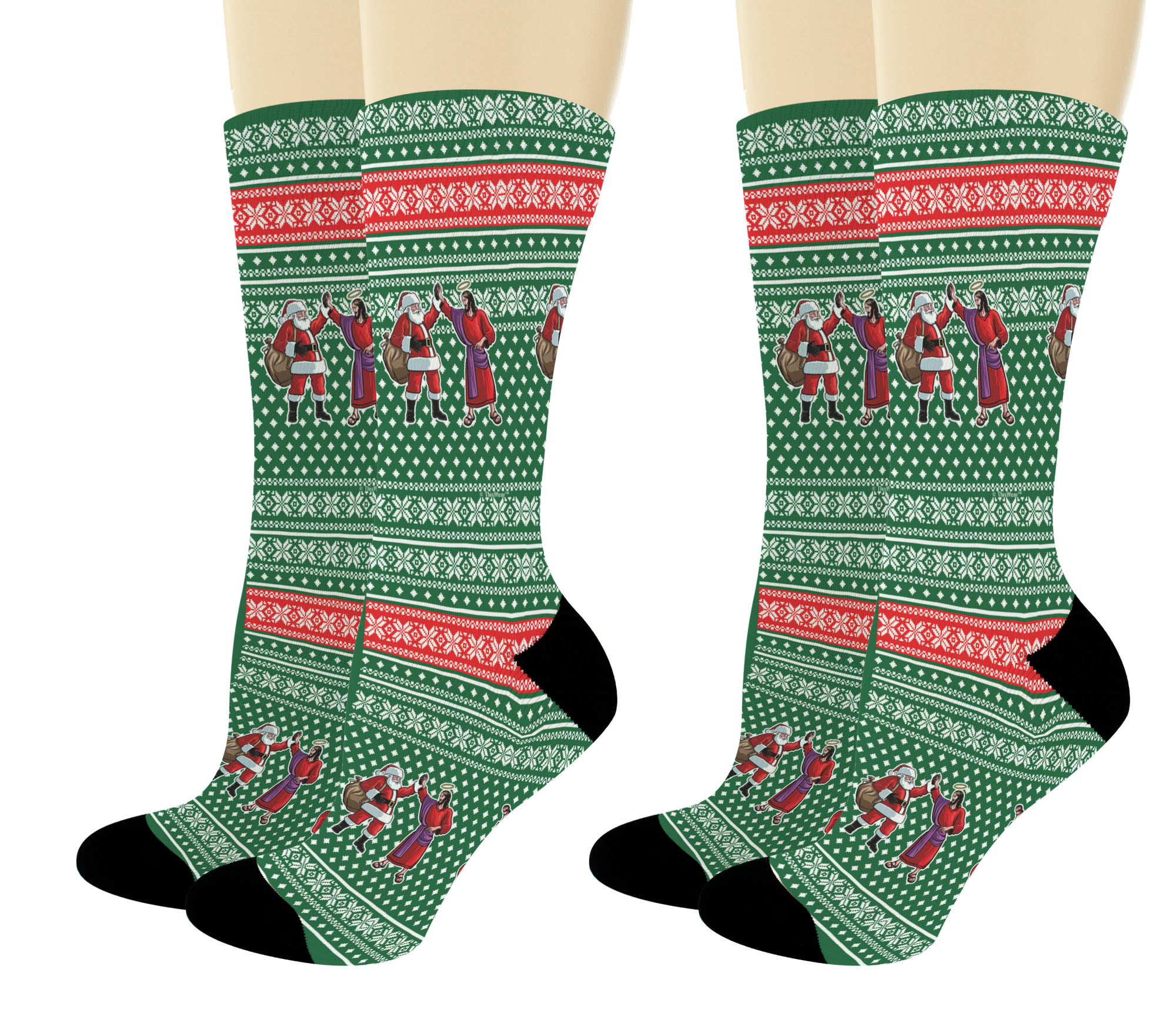 Novelty Socks Merry Christmas Gift Christmas Mid Socks Plush Women’s Socks Children’s Socks Ugly Christmas Sweater Pattern Socks