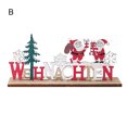 thumbnail image 1 of Opolski Adorable Santa Claus Shape Stake Display Handmade Christmas Style Wood DIY Stake Model for Home, 1 of 8