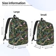 thumbnail image 4 of Rocae Flamingos And Palm Leaves for Durable Canvas Backpack Leisure Large Bag Travel Rucksack Multi-function Backpack Medium, 4 of 8