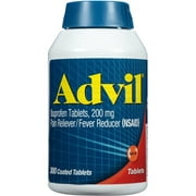 Advil Coated Tablets Pain Reliever and Fever Reducer, Ibuprofen 200mg, 300 Count, Fast-Acting Formula for Headache Relief, Toothache Pain Relief and Arthritis Pain Relief