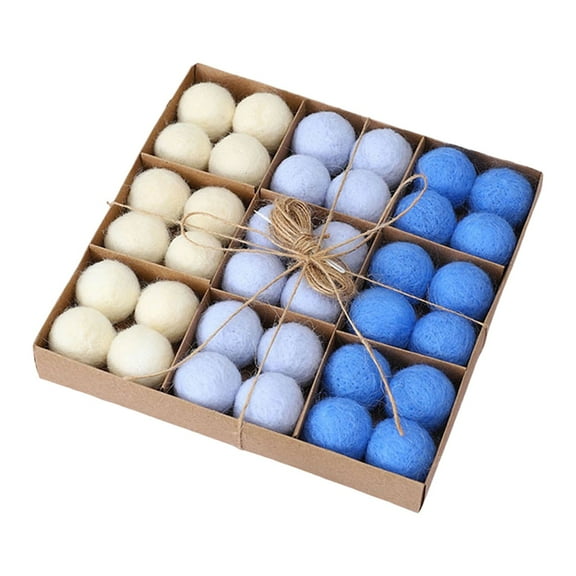 Colorful Wool Felt Balls 36-Piece Set,Hand Felted Pom Poms with Soft Foam Filling for DIY Craft Projects, Garland Decor, Christmas Ornaments, Home Party Decoration,Fashion Jewelry Beads Art Supplies
