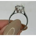 thumbnail image 2 of Round Cut 3Ct Lab Created Diamond 14k White Gold Plated Solitaire Engagement Ring, 2 of 5