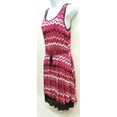 thumbnail image 3 of Kensie Pink Sleeveless Drawstring Waist Zig Zag Print Viscose Dress Women's XS, 3 of 4