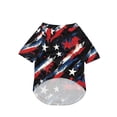 thumbnail image 4 of Small Dog Clothes, Patriotic Star Stripe Print, Lightweight Pet Shirt, 4Th of July, Navy Blue, 1 Pc, 4 of 5